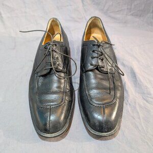 Mezlan Black Leather Split Toe Oxford Derby Shoes Men Size 10